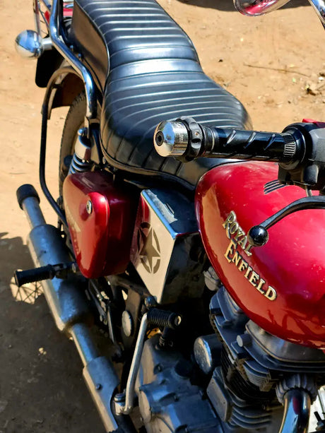 ECZ 001 Easy Cruz cruise control installed on Royal Enfield Classic handlebar