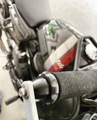 Easy Cruz ECZ019 motorcycle throttle lock cruise control for Jawa 42, Jawa Classic and Yezdi motorcycles in Chrome and Black.