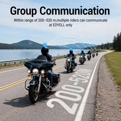 EDYELL C2 motorcycle helmet bluetooth headset with roller control and waterproof design