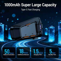 EDYELL C2 motorcycle helmet bluetooth headset with roller control and waterproof design