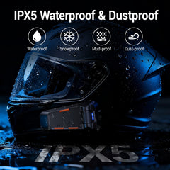 EDYELL C2 motorcycle helmet bluetooth headset with roller control and waterproof design