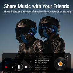 EDYELL C2 motorcycle helmet bluetooth headset with roller control and waterproof design