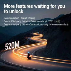 EDYELL C2 motorcycle helmet bluetooth headset with roller control and waterproof design