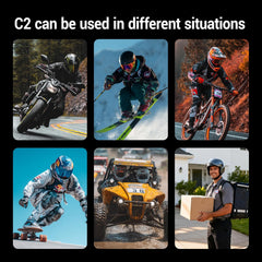 EDYELL C2 motorcycle helmet bluetooth headset with roller control and waterproof design