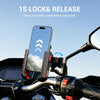 EDYELL motorcycle phone mount with anti-vibration dampener and 360 degree adjustable holder