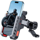 EDYELL motorcycle phone mount with anti-vibration dampener and 360° adjustable holder