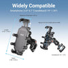 EDYELL motorcycle phone mount with 720° rotation and anti-shock vibration dampener