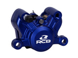 RCB R55 2-piston motorcycle brake caliper 01BC048 in Blue, Black, Red and Silver