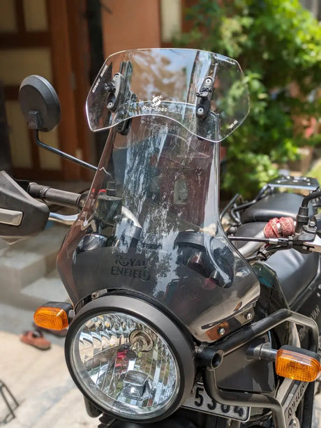 Pro-Spec ER 780 windshield lip extender installed on Royal Enfield Himalayan 411 BS6