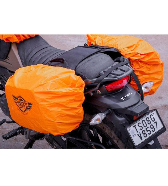 Guardian Gears waterproof rain covers for Stallion and Stallion Sports expandable motorcycle saddle bags set of 2