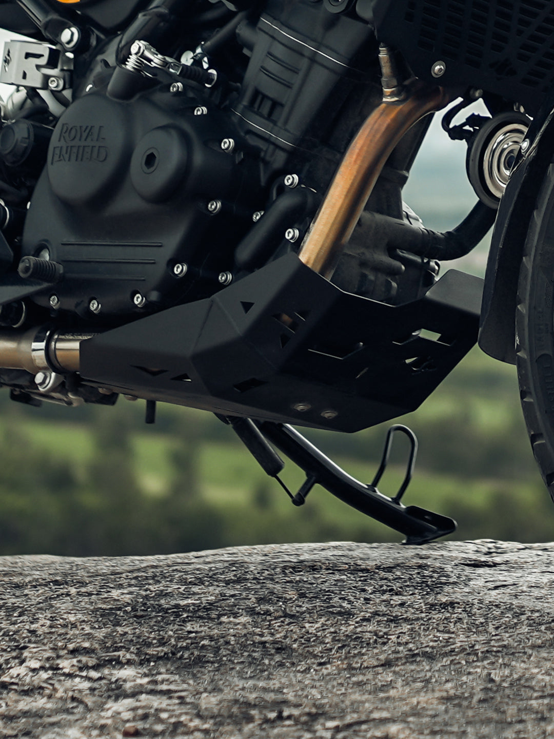 LEGUNDARY Custom Vambrace bash plate for Royal Enfield Guerrilla 450 black engine guard