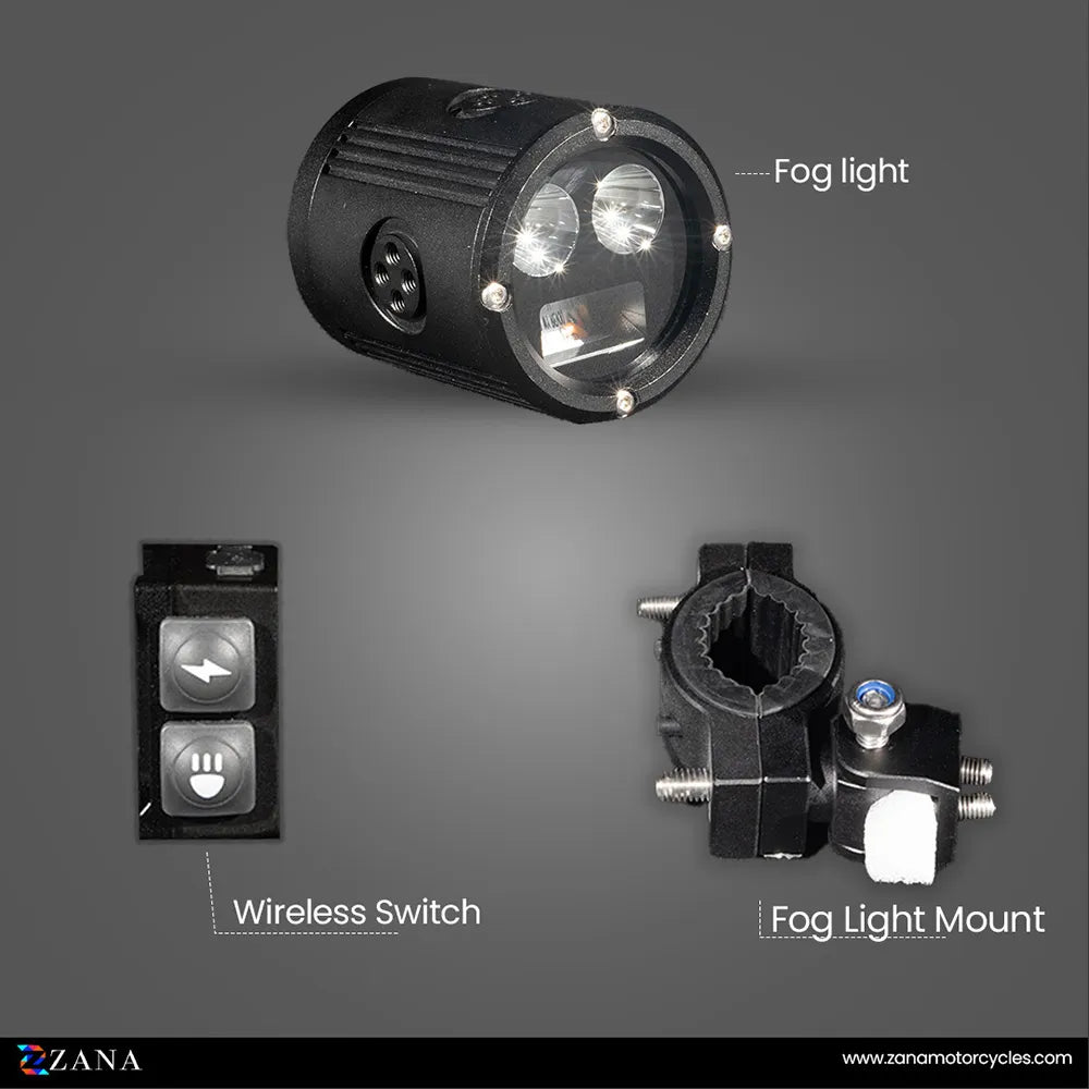 ZANA Fog Light ZFL-40 Universal LED Fog Lights with Bluetooth Controller, Dual Colour Beam and CNC Aluminium Body | Legendary Custom