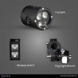 ZANA Fog Light ZFL-40 Universal LED Fog Lights with Bluetooth Controller, Dual Colour Beam and CNC Aluminium Body | Legendary Custom