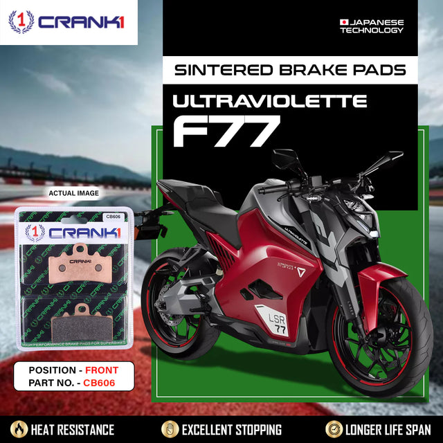 CRANK1 CB606 Sintered Front Brake Pads for Ultraviolette F77 LEGUNDARY Custom