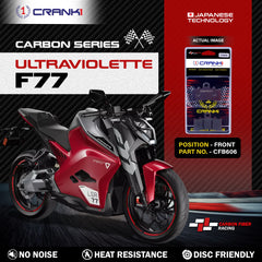 CRANK1 Carbon Front Brake Pads CFB606 for Ultraviolette F77 Carbon Kevlar Motorcycle Brake Pads