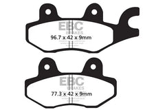 EBC Double H FA197HH sintered rear brake pads for Kawasaki Ninja 300 2013 onwards