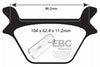 EBC Double-H Sintered Brake Pads Harley Dyna Fat Bob FA457HH Front FA200HH Rear HH Rated High Performance Motorcycle Brake Pads