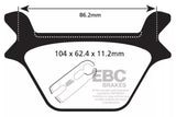 EBC Double-H Sintered Brake Pads Harley Dyna Fat Bob FA457HH Front FA200HH Rear HH Rated High Performance Motorcycle Brake Pads