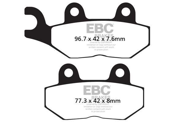 EBC Double-H Sintered Brake Pads Triumph Bonneville T120 Street Twin Scrambler Cup FA196HH Front FA214HH Rear HH Rated Motorcycle Brake Pads