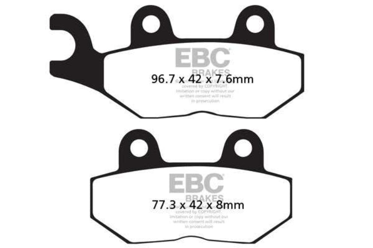 EBC Double-H Sintered Brake Pads Triumph Bonneville T120 Street Twin Scrambler Cup FA196HH Front FA214HH Rear HH Rated Motorcycle Brake Pads