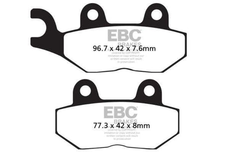 EBC Double-H Sintered Brake Pads Triumph Bonneville T120 Street Twin Scrambler Cup FA196HH Front FA214HH Rear HH Rated Motorcycle Brake Pads