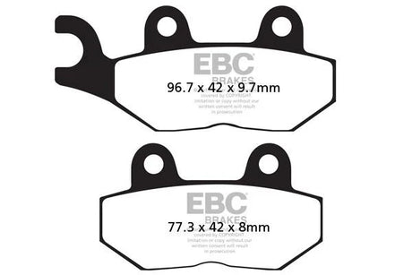 EBC Double H FA604-4HH sintered front brake pads for Triumph Speed Triple 1050