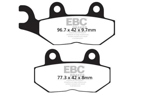 EBC Double-H Sintered Brake Pads Triumph Bonneville T100 T120 Street Twin Scrambler FA142HH Front FA214/2HH Rear HH Rated