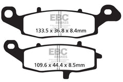 EBC Double-H Sintered Brake Pads Kawasaki ER-6N FA229HH Left FA231HH Right Front FA192HH Rear HH Rated High Performance Motorcycle Brake Pads