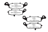 EBC Double-H Sintered Brake Pads Kawasaki ER-6N FA229HH Left FA231HH Right Front FA192HH Rear HH Rated High Performance Motorcycle Brake Pads