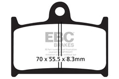 EBC Double-H Sintered Brake Pads Triumph Rocket III Roadster 2294 FA236HH Front FA209HH Rear HH Rated High Performance Motorcycle Brake Pads