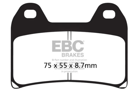 EBC Double-H Sintered Brake Pads KTM Duke 790 FA244HH Front FA213HH Rear HH Rated High Performance Motorcycle Brake Pads