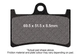 EBC Double-H Sintered Brake Pads Yamaha MT-09 FA252HH Front FA174HH Rear HH Rated High Performance Motorcycle Brake Pads