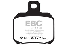 EBC Double-H Sintered Brake Pads Ducati Monster 821 FA630HH Front FA266HH Rear HH Rated High Performance Motorcycle Brake Pads