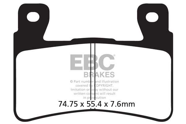EBC Double-H Sintered Brake Pads Harley Softail Fat Boy FA296HH Front FA710HH Rear HH Rated High Performance Motorcycle Brake Pads
