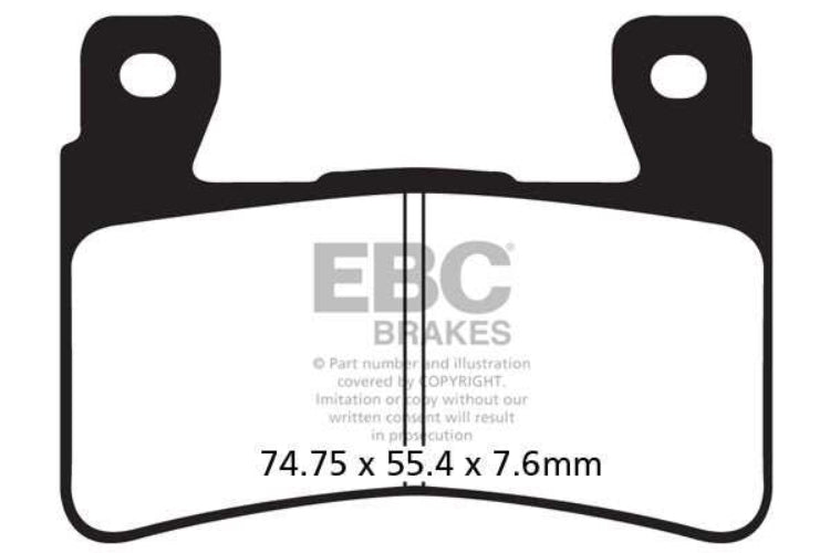 EBC Double-H Sintered Brake Pads Harley Softail Fat Boy FA296HH Front FA710HH Rear HH Rated High Performance Motorcycle Brake Pads