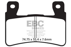 EBC Double-H Sintered Brake Pads Harley Softail Fat Boy FA296HH Front FA710HH Rear HH Rated High Performance Motorcycle Brake Pads