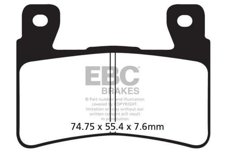 EBC Double-H Sintered Brake Pads Harley Softail Heritage FA296HH Front FA710HH Rear HH Rated High Performance Motorcycle Brake Pads