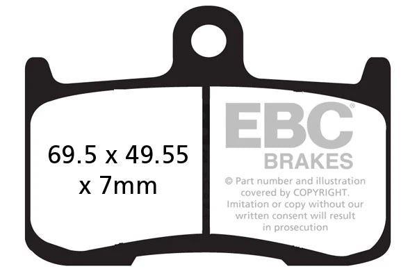 EBC Double-H Sintered Brake Pads Kawasaki Z900 ZR900 FA347HH Front FA140HH Rear HH Rated High Performance Motorcycle Brake Pads
