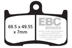 EBC Double-H Sintered Brake Pads Kawasaki Z900 ZR900 FA347HH Front FA140HH Rear HH Rated High Performance Motorcycle Brake Pads