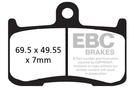 EBC Double-H Sintered Brake Pads Triumph Street Triple Daytona FA347HH Front FA213HH Rear HH Rated High Performance Motorcycle Brake Pads