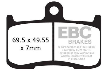 EBC Double H FA140HH sintered rear brake pads for Kawasaki Z900 ZR900 2017 onwards