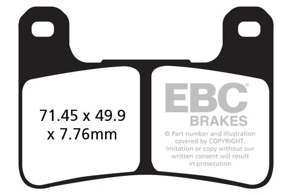 EBC Double-H Sintered Brake Pads Kawasaki Ninja ZX-10R FA447HH FA379HH Front FA436HH Rear HH Rated High Performance Motorcycle Brake Pads
