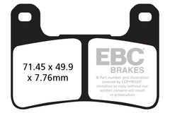 EBC Double-H Sintered Brake Pads Kawasaki Versys 1000 FA158HH FA379HH Front FA192HH FA174HH Rear HH Rated High Performance Motorcycle Brake Pads