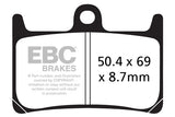 EBC Double-H Sintered Brake Pads Yamaha YZF R1 FA380HH Front FA436HH Rear HH Rated High Performance Motorcycle Brake Pads