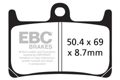 EBC Double-H Sintered Brake Pads Yamaha YZF R6 FA380HH Front FA174HH Rear HH Rated High Performance Motorcycle Brake Pads