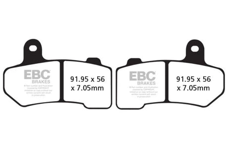 EBC Double-H Sintered Brake Pads Harley Touring Road King FA409HH Front and Rear HH Rated High Performance Motorcycle Brake Pads