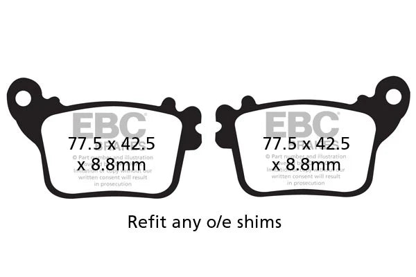 EBC Double H FA379HH sintered front brake pads for Suzuki GSX-R 1000 2007-2011