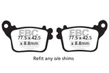 EBC Double-H Sintered Brake Pads Kawasaki Ninja ZX-10R FA447HH FA379HH Front FA436HH Rear HH Rated High Performance Motorcycle Brake Pads