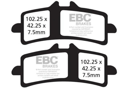 EBC Double-H Sintered Brake Pads Ducati Panigale V4 FA447HH Front FA266HH Rear HH Rated High Performance Motorcycle Brake Pads