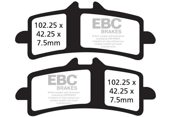 EBC Double-H Sintered Brake Pads Benelli TNT R FA447HH Front FA266HH Rear HH Rated High Performance Motorcycle Brake Pads